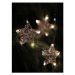 LED svetelná reťaz so 4 závesmi v tvare hviezdičiek DecoKing Stars, 38 svetielok, dĺžka 0,75 m