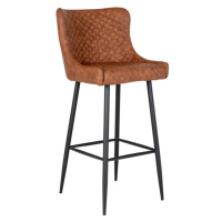 Norddan Dizajnová barová stolička Laurien vintage hnedá
