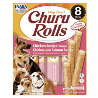 Maškrta pre psy Inaba Churu Rolls dog Kura s lososom 8ks 96g