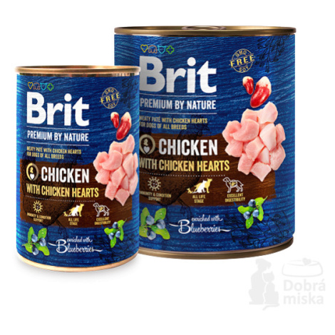 Brit Premium Dog by Nature  konz Chicken & Hearts 800g + Množstevná zľava zľava 15%