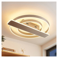 Lucande Linetti stropné LED svetlo okrúhle, nikel