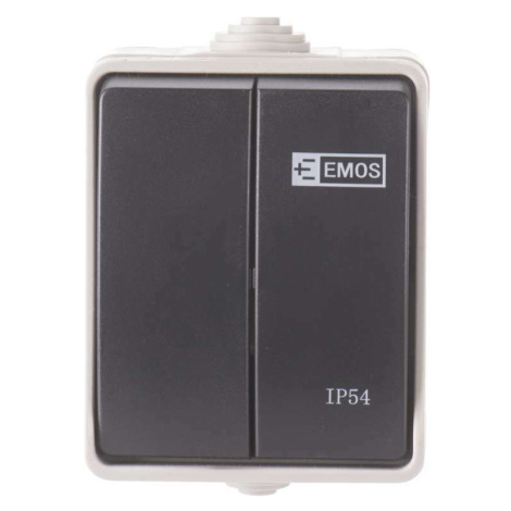vypínač č. 5 do vlhka  IP54 šedý (Emos)