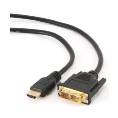 GEMBIRD Kábel HDMI - DVI 1,8m (M/M, DVI-D, Single Link, pozlátené kontakty, tienený)