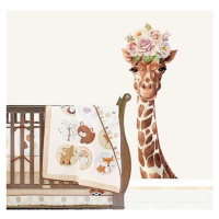 Roztomilá nálepka na stenu pre detskú izbu so žirafou