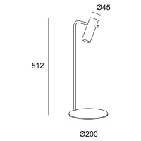 LEDS-C4 Nude Curved stolová lampa E27 sivá/čierna