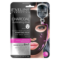 Eveline Cosmetics Eveline Charcoal Hĺbkovo čistiaca hydratačná pleťová maska s aktívnym čiernym 