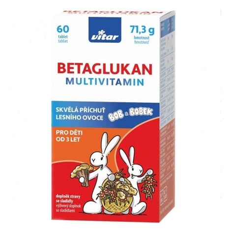 VITAR Kids betaglukán multivitamín 60 tabliet Vitar Veteriane