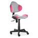 Študentská kancelárska stolička Q-G2 Sivá / ružová,Študentská kancelárska stolička Q-G2 Sivá / r