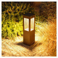 LED solárna podstavcová lampa Tradition Sensor Corten 40cm