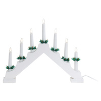 Vianočný svietnik Candle Bridge biela, 7 LED