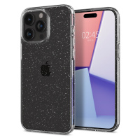 Apple iPhone 15 Pro, Silikónové puzdro, Spigen Liquid Crystal Glitter, priehľadné