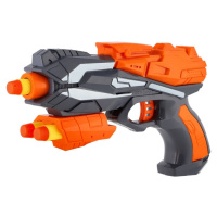 Pištoľ oranžová na penové náboje plast + 5ks nábojov oranžová