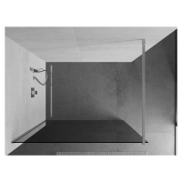 Mexen Kioto, sprchová zástena Walk-In 90 x 200 cm, 8mm šedé sklo, brúsená oceľ profil, 800-090-1