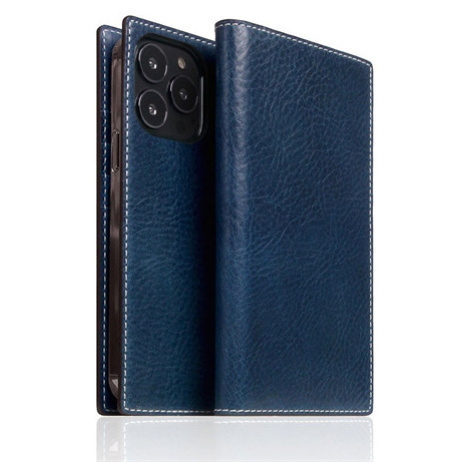 SLG Design puzdro D+ Italian Temponata Leather pre iPhone 14 Pro - Blue