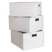 Biele kartónové úložné boxy v súprave 3 ks Ture – Bigso Box of Sweden