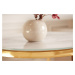 LuxD Sada okrúhlych odkladacích stolíkov Latrisha bielo-zlatá - vzor mramor