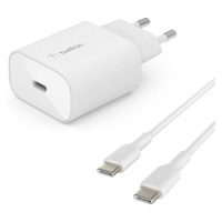 Belkin 25W PD 3.0 PPS USB-C Wall Charger + USB-C/USB-C kábel 1m - White