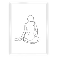 Dekoria Plagát Figure Line I, 30 x 40 cm , Ramka: Biała