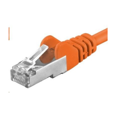 PREMIUMCORD Patch kábel CAT6a S-FTP, RJ45-RJ45, AWG 26/7 10m oranžová