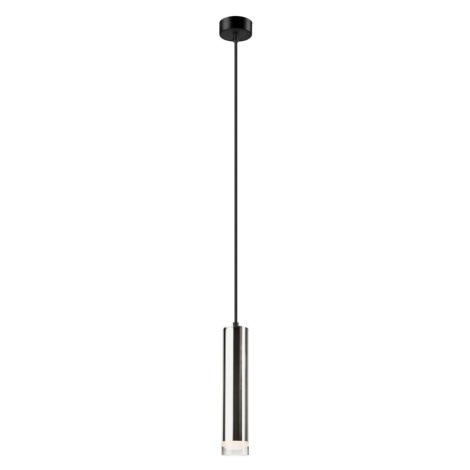 Závesné stropné svietidlo v čierno-striebornej farbe LAMKUR Diego