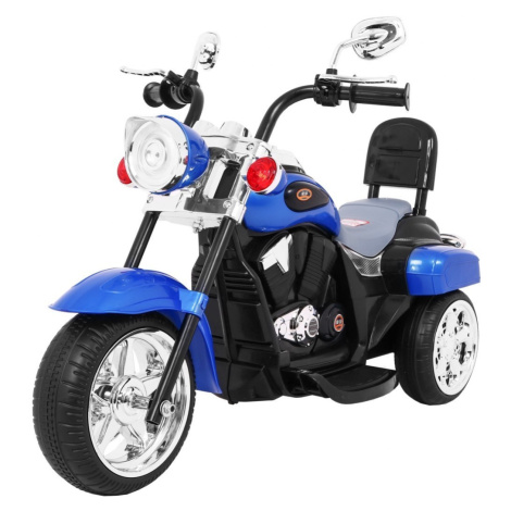 mamido Detská elektrická motorka Chopper modrá