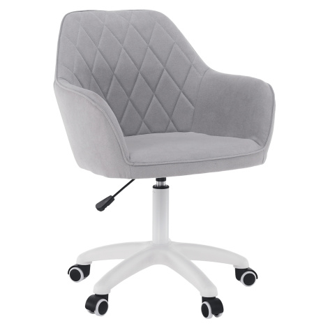 TEMPO KONDELA Kancelárske kreslo SANTY, sivá/ biela