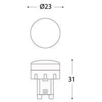 LED žiarovka G9 1,7 W 170 lm, 3 000 K