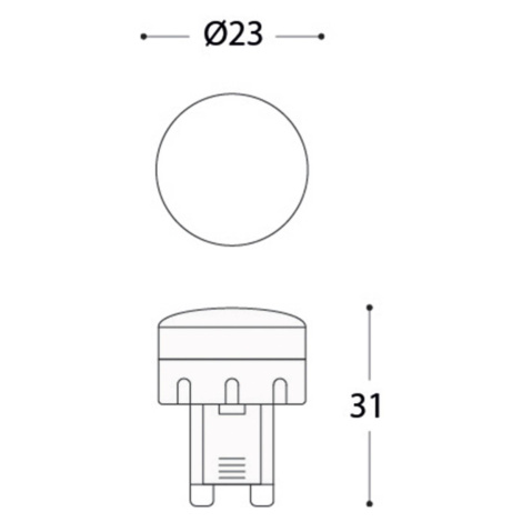 LED žiarovka G9 1,7 W 170 lm, 3 000 K Fumagalli