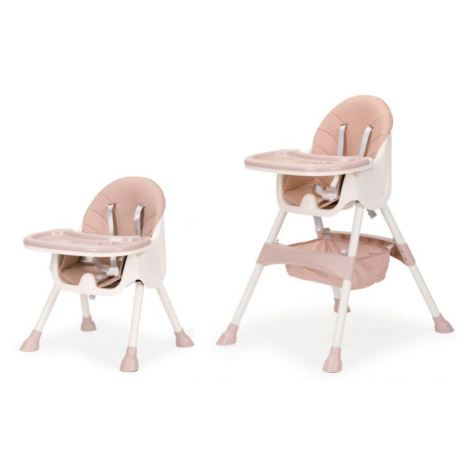 Ružová jedálenská stolička pre deti do 3r.