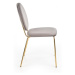 Dizajnová stolička Chair sivá/zlatá