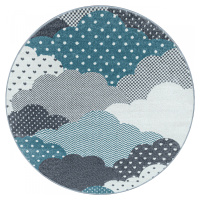 Dětský kusový koberec Bambi 820 blue kruh - 120x120 (průměr) kruh cm Ayyildiz koberce