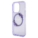 Guess PC/TPU Flowers Ring Glossy Logo MagSafe Zadný Kryt pre iPhone 15 Pro Purple