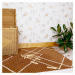 Hnedý ručne vyrobený koberec z bavlny Nattiot Lassa, 135 x 190 cm