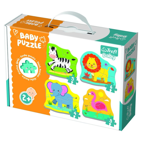 Trefl Puzzle baby 4 v 1 Safari 18 dielikov