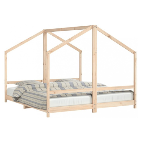Dvojitá detská domčeková posteľ Dekorhome 90 x 200 cm,Dvojitá detská domčeková posteľ Dekorhome  vidaXL