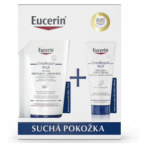 EUCERIN Urea RepairPlus Krém na ruky 75 ml + krém na nohy 100 ml Darčekové balenie