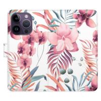 Flipové puzdro iSaprio - Pink Flowers 02 - iPhone 14 Pro