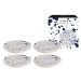 Bielo-modré dezertné taniere z kameniny v súprave 4 ks ø 18 cm Carnival – Ladelle
