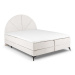 Béžová boxspring posteľ s úložným priestorom 180x200 cm Sunset – Cosmopolitan Design