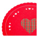 Látkové prestieranie ø 30 cm Christmas Heart – Casa Selección