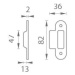 MP - Magnetický zámok 2868 PZ 85 CIM - čierna matná PZ otvor pre vložku 85 mm