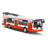 Rappa trolejbus kovový 16 cm červený 1 : 35