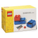 LEGO® stolné boxy so zásuvkou Multi-Pack 3 ks - červená, modrá