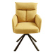 LuxD 26751 Dizajnová otočná stolička Maddison horčicová žltá