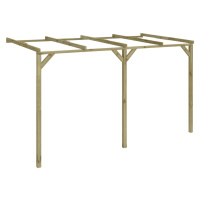 vidaXL Pergola k stene domu 2x4x2,2 m, drevo