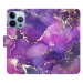 Flipové puzdro iSaprio - Purple Marble - iPhone 13 Pro