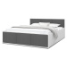 GL Čalúnená jednolôžková posteľ s úložným priestorom Dolly 120x200 - biela/grafit