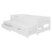 NABBI Filis detská posteľ s prístelkou 90x200 cm biela