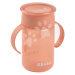 Hrnček pre bábätká 360° Learning Cup Beaba Pink na učenie sa piť ružový od 12 mes