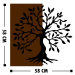 Nástenná dekorácia Agac strom orech/čierna